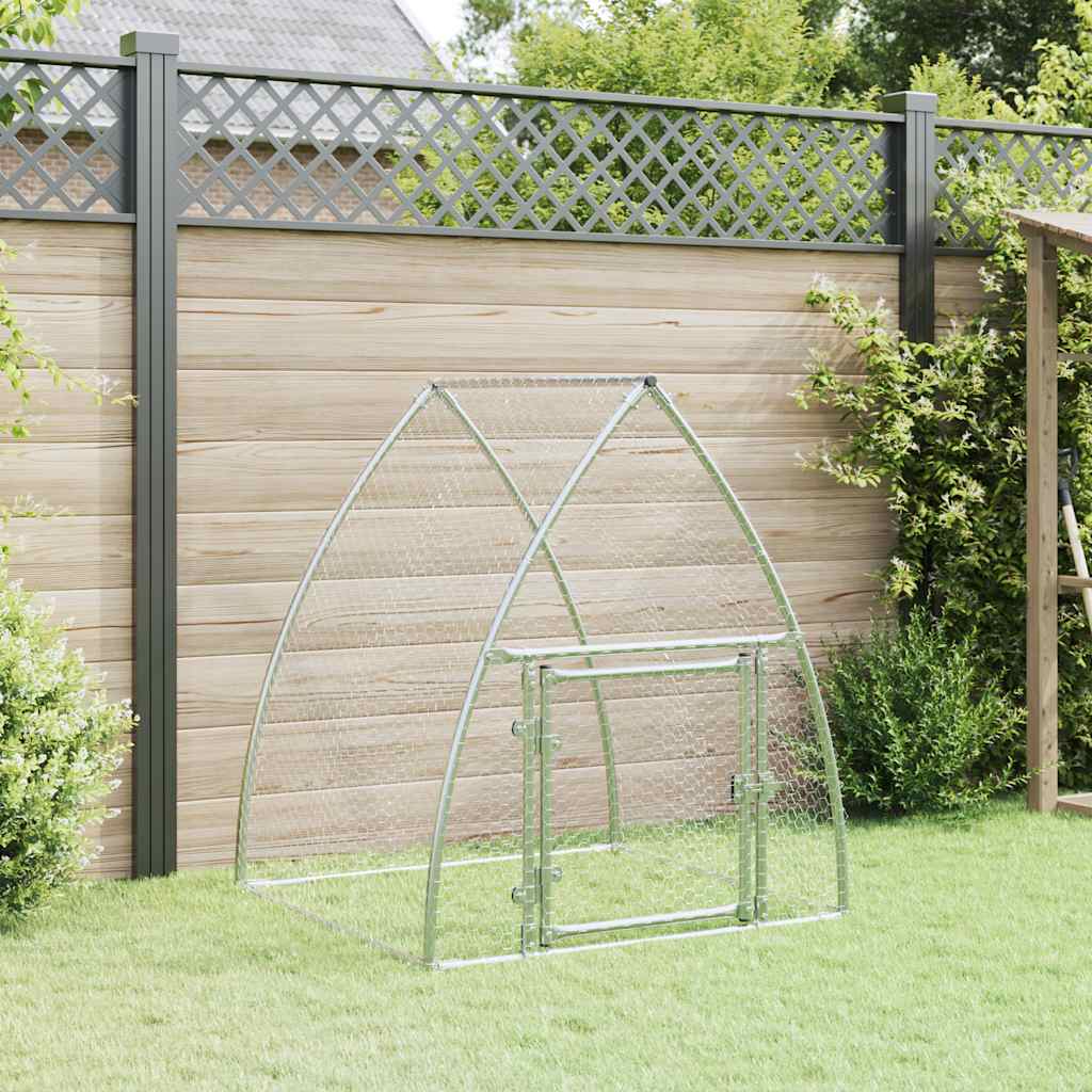 vidaXL Coteț pentru păsări, gri, 100x105x120 cm, oțel galvanizat vidaXL Coteț pentru păsări, gri, 100x105x120 cm, oțel galvanizat