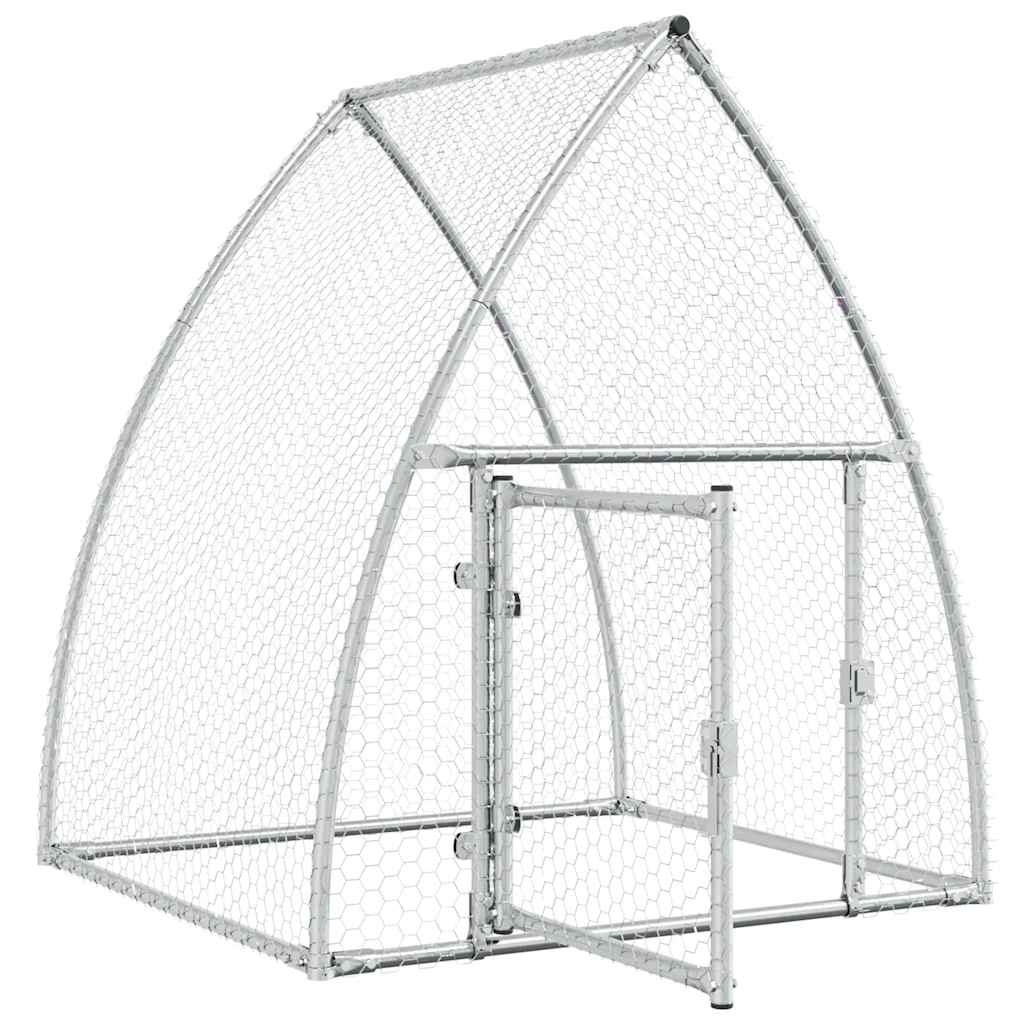 vidaXL Coteț pentru păsări, gri, 100x105x120 cm, oțel galvanizat vidaXL Coteț pentru păsări, gri, 100x105x120 cm, oțel galvanizat