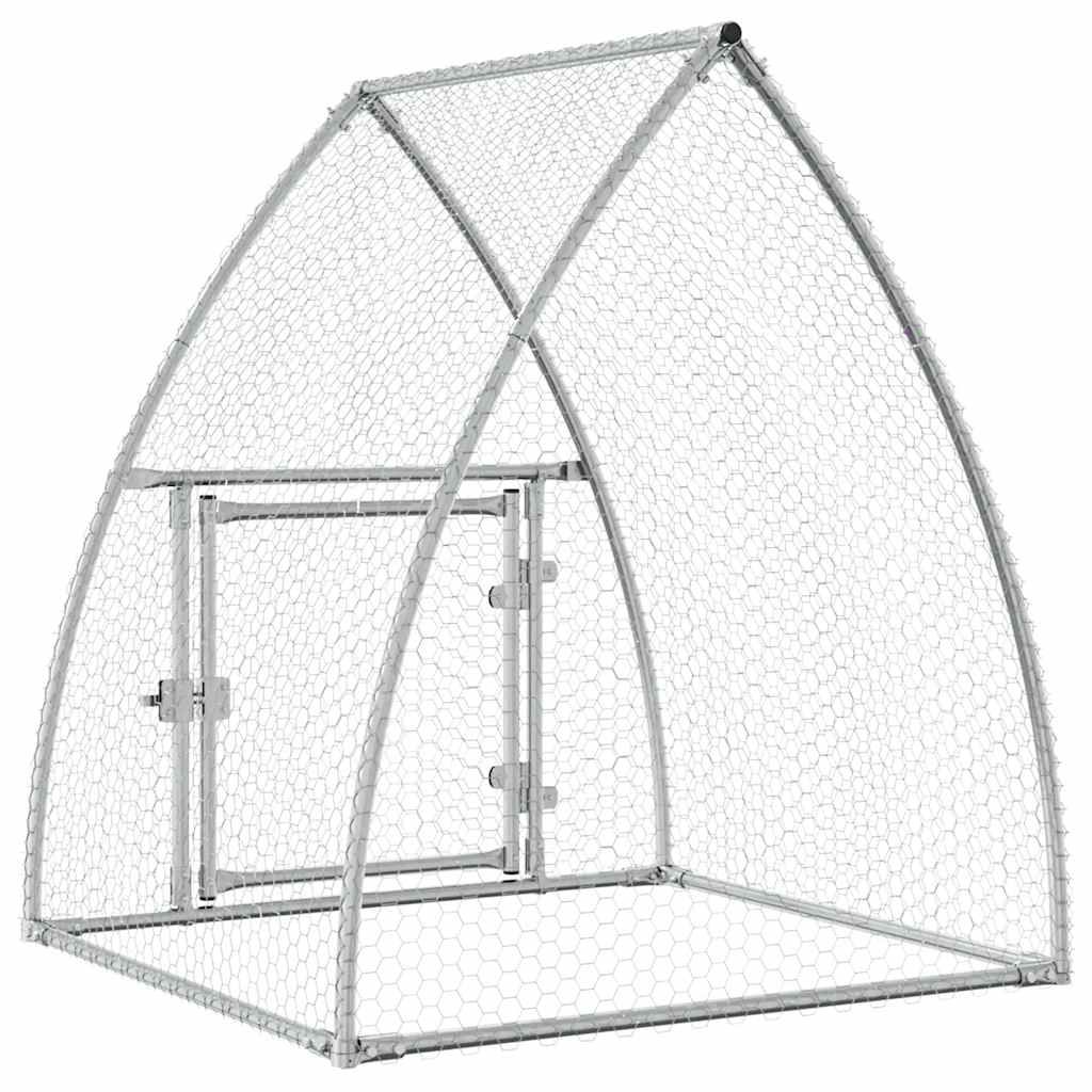 vidaXL Coteț pentru păsări, gri, 100x105x120 cm, oțel galvanizat vidaXL Coteț pentru păsări, gri, 100x105x120 cm, oțel galvanizat
