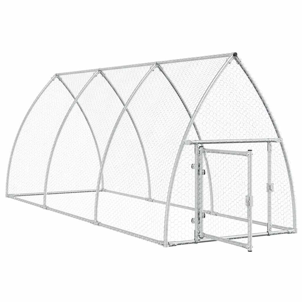 vidaXL Coteț pentru păsări, gri, 300x105x120 cm, oțel galvanizat vidaXL Coteț pentru păsări, gri, 300x105x120 cm, oțel galvanizat