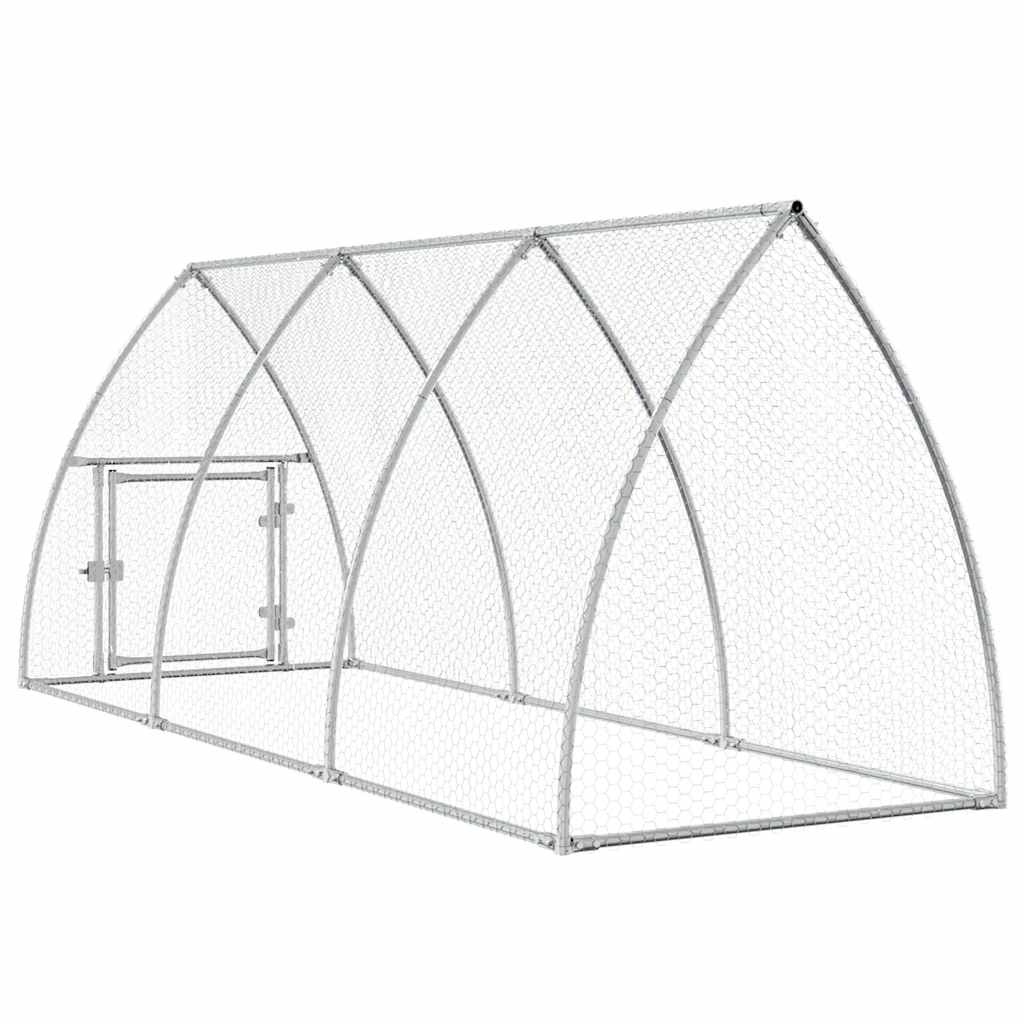 vidaXL Coteț pentru păsări, gri, 300x105x120 cm, oțel galvanizat vidaXL Coteț pentru păsări, gri, 300x105x120 cm, oțel galvanizat