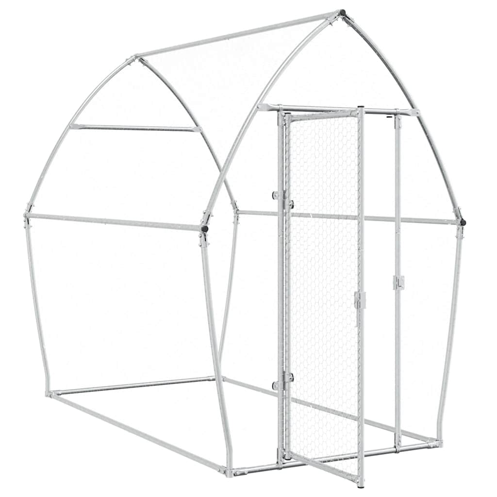 vidaXL Coteț pentru păsări, gri, 200x105x182 cm, oțel galvanizat vidaXL Coteț pentru păsări, gri, 200x105x182 cm, oțel galvanizat