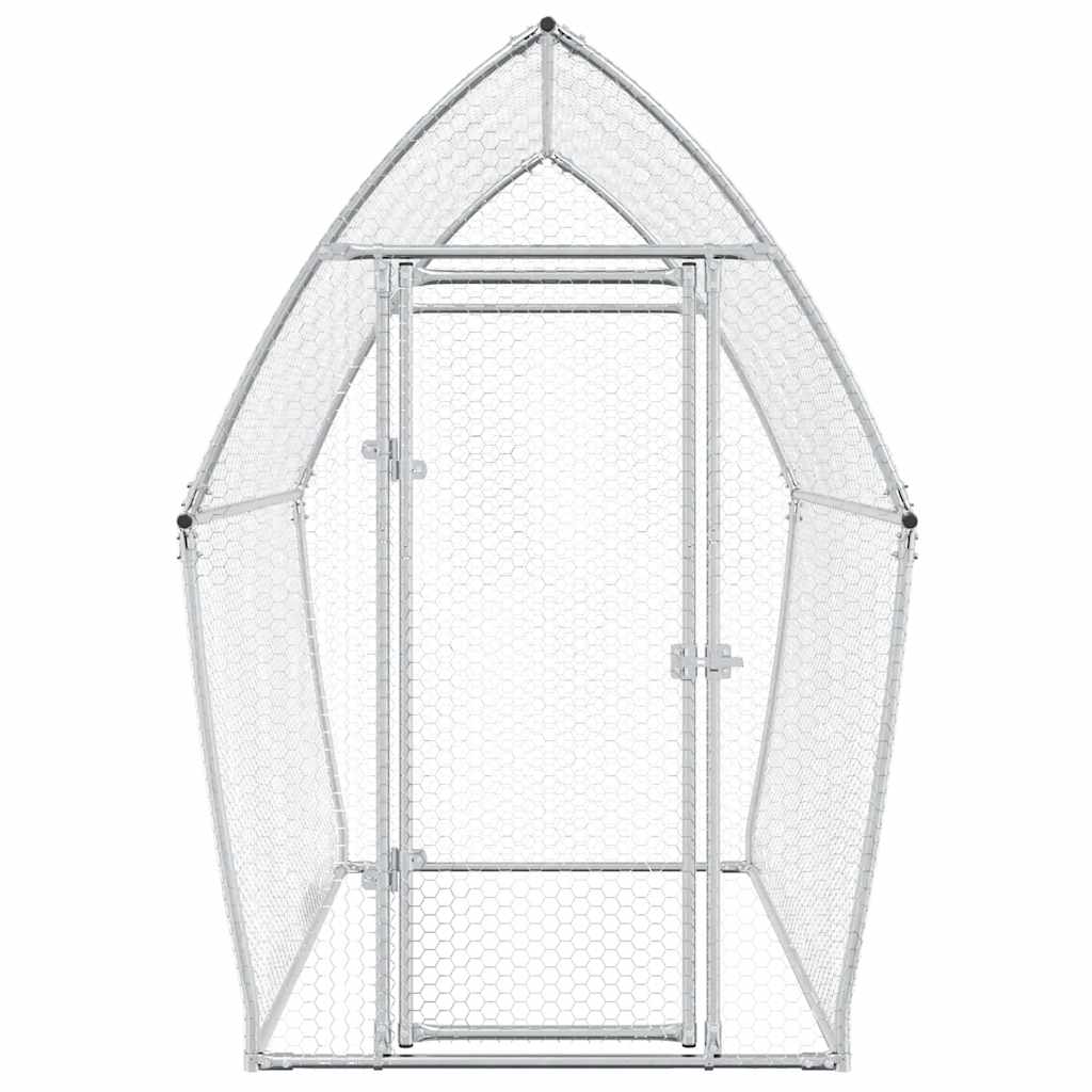vidaXL Coteț pentru păsări, gri, 200x105x182 cm, oțel galvanizat vidaXL Coteț pentru păsări, gri, 200x105x182 cm, oțel galvanizat