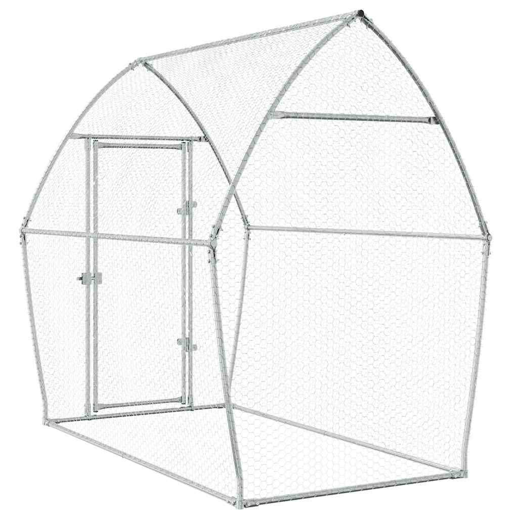 vidaXL Coteț pentru păsări, gri, 200x105x182 cm, oțel galvanizat vidaXL Coteț pentru păsări, gri, 200x105x182 cm, oțel galvanizat