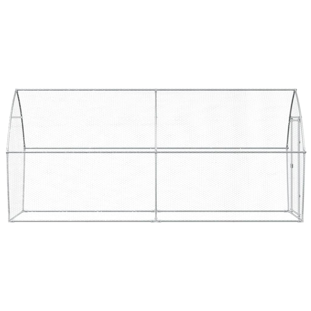 vidaXL Coteț pentru păsări, gri, 400x105x182 cm, oțel galvanizat vidaXL Coteț pentru păsări, gri, 400x105x182 cm, oțel galvanizat