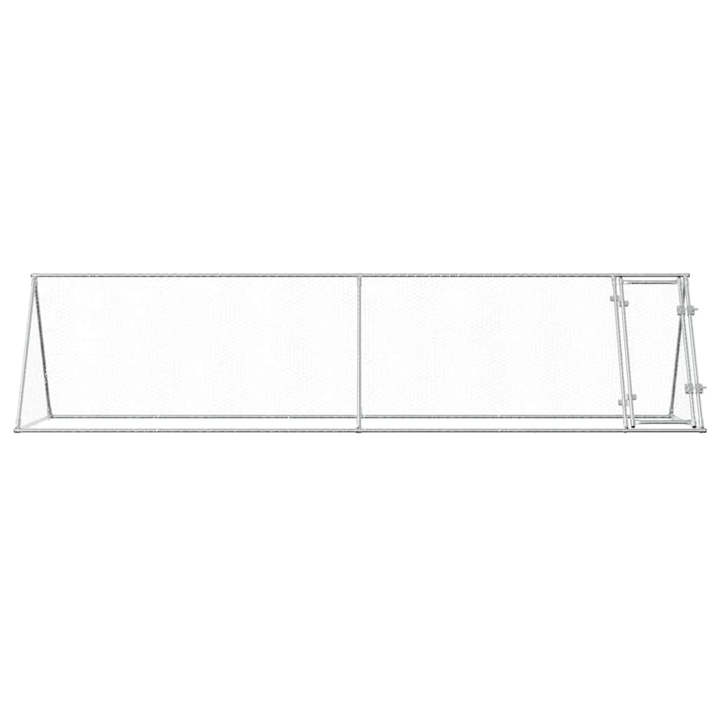 vidaXL Coteț pentru păsări, gri, 400x105x91 cm, oțel galvanizat vidaXL Coteț pentru păsări, gri, 400x105x91 cm, oțel galvanizat