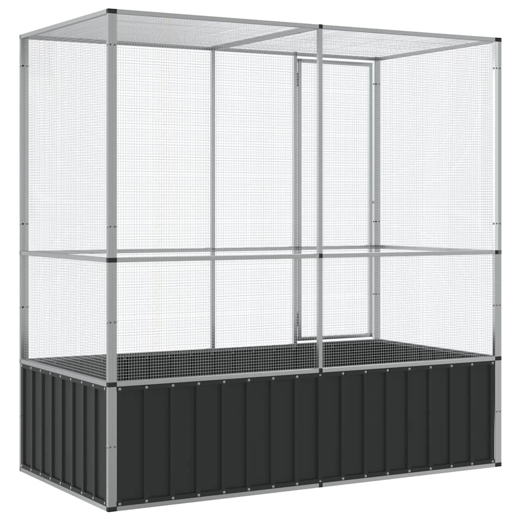 vidaXL Volieră de păsări, 210,5x107x212 cm, oțel vidaXL Volieră de păsări, 210,5x107x212 cm, oțel