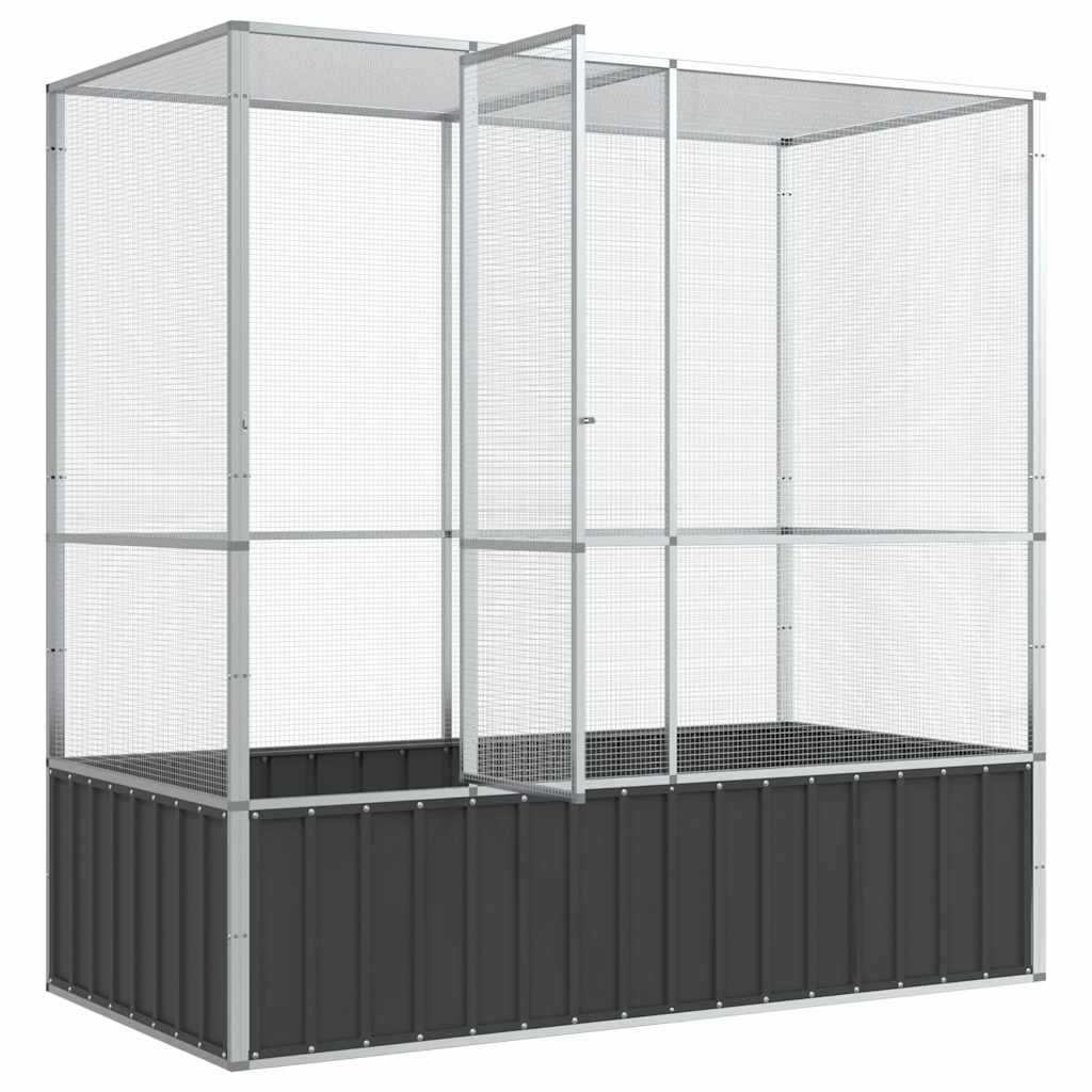 vidaXL Volieră de păsări, 210,5x107x212 cm, oțel vidaXL Volieră de păsări, 210,5x107x212 cm, oțel