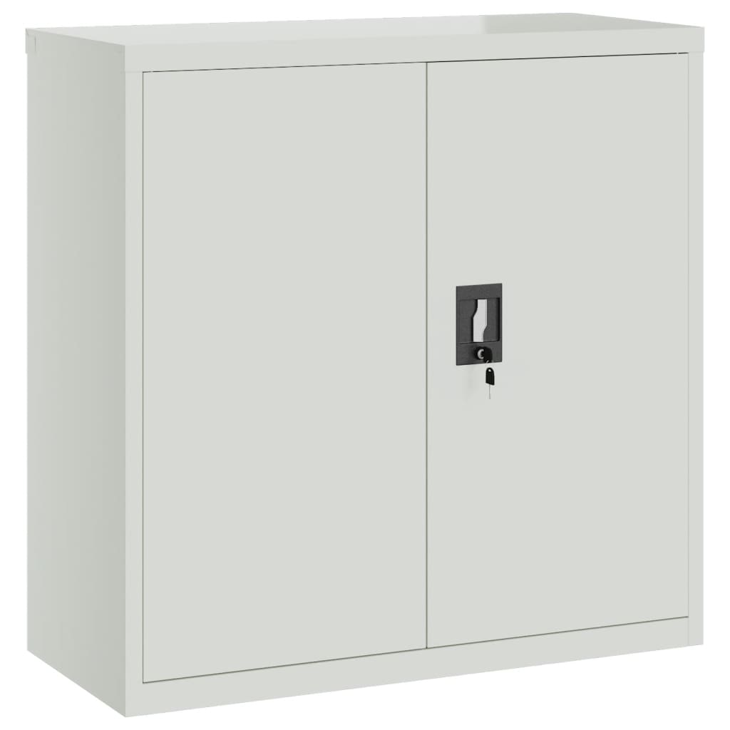 vidaXL Dulap de birou cu 2 uși, gri, 90 cm, oțel vidaXL Dulap de birou cu 2 uși, gri, 90 cm, oțel