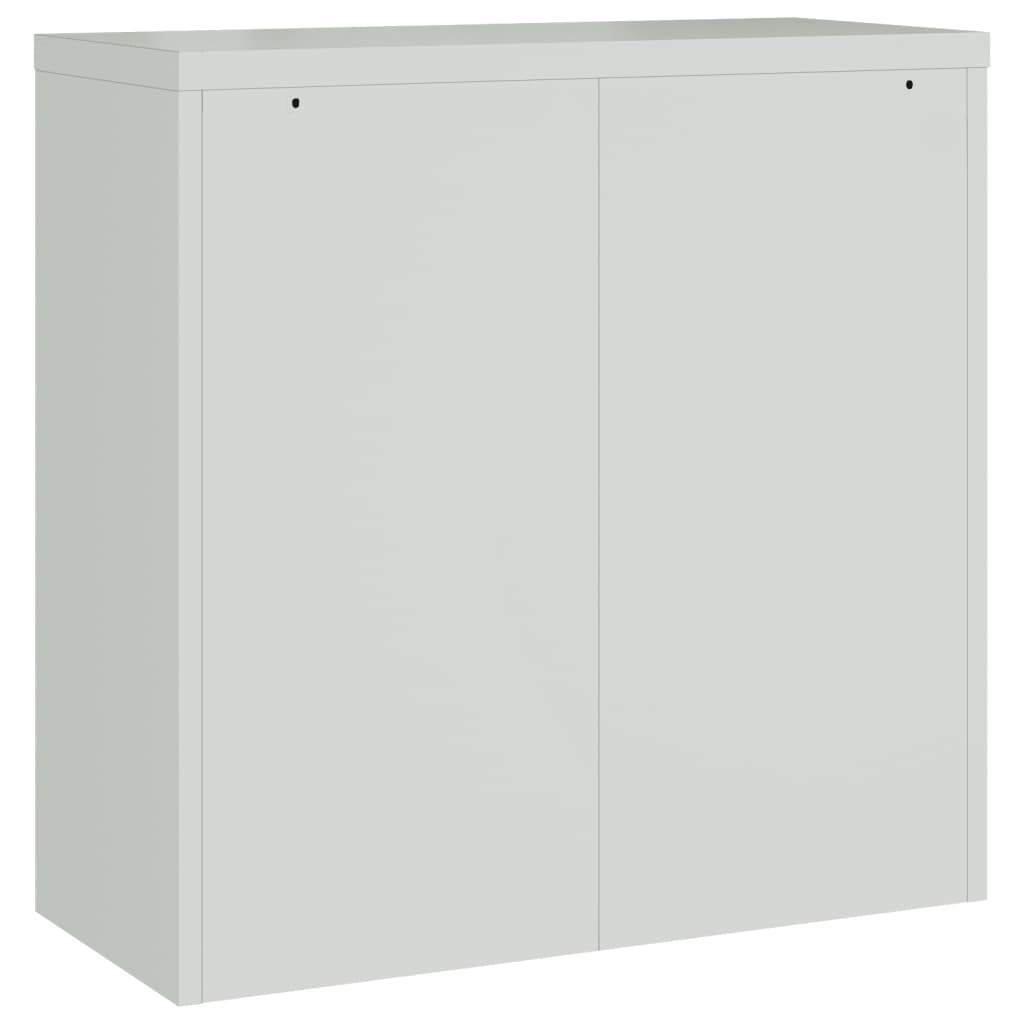 vidaXL Dulap de birou cu 2 uși, gri, 90 cm, oțel vidaXL Dulap de birou cu 2 uși, gri, 90 cm, oțel