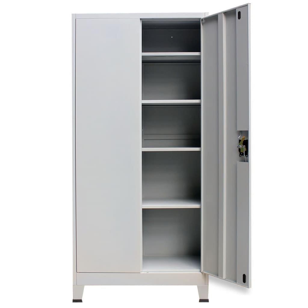 vidaXL Dulap de birou cu 2 uși din oțel 90x40x180 cm, gri vidaXL Dulap de birou cu 2 uși din oțel 90x40x180 cm, gri