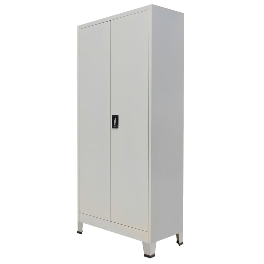 vidaXL Dulap de birou cu 2 uși din oțel 90x40x180 cm, gri vidaXL Dulap de birou cu 2 uși din oțel 90x40x180 cm, gri