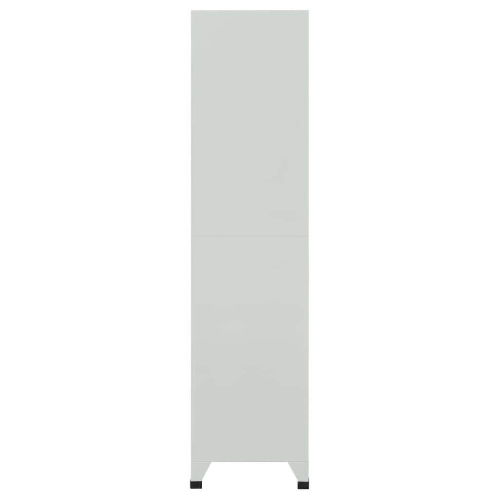 vidaXL Dulap vestiar cu 6 compartimente, oțel, 90 x 45 x 180 cm, gri