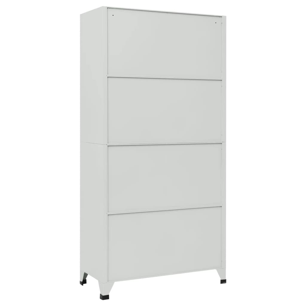 vidaXL Dulap vestiar cu 6 compartimente, oțel, 90 x 45 x 180 cm, gri