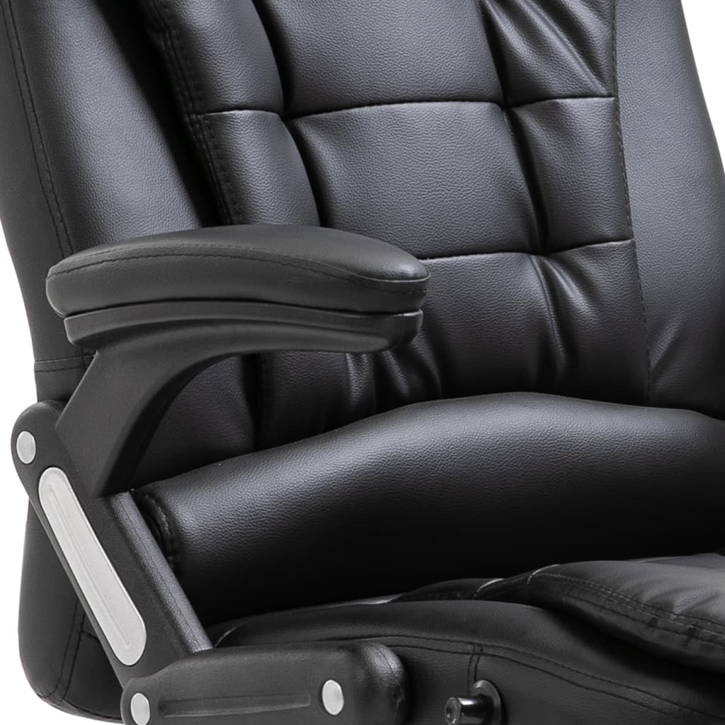 vidaXL Scaun de birou, negru, piele ecologică vidaXL Scaun de birou, negru, piele ecologică