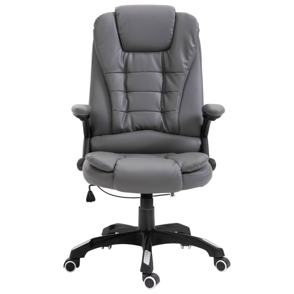 vidaXL Scaun de birou, antracit, piele ecologică vidaXL Scaun de birou, antracit, piele ecologică