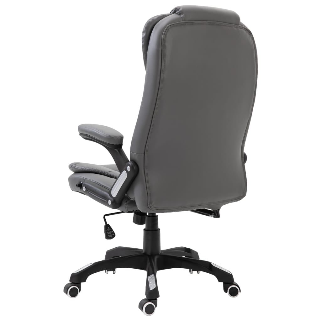 vidaXL Scaun de birou, antracit, piele ecologică vidaXL Scaun de birou, antracit, piele ecologică