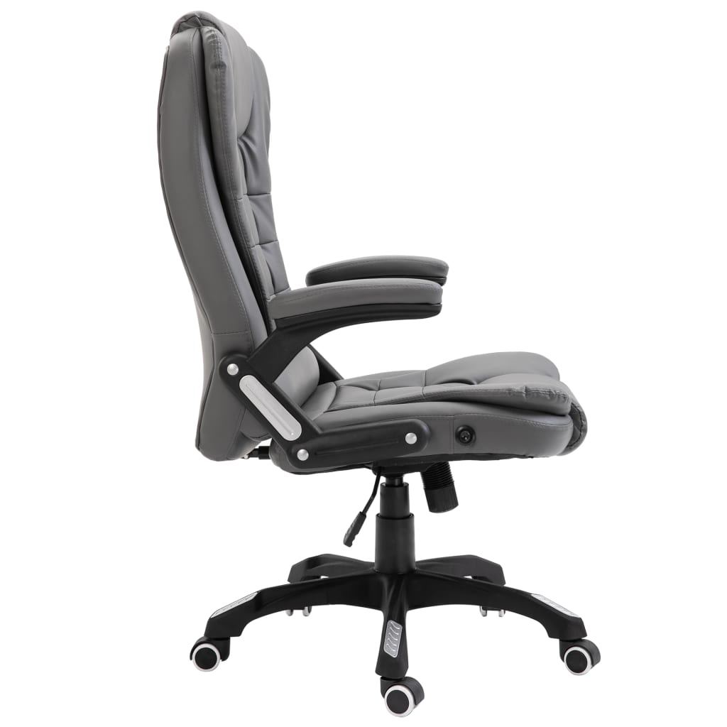 vidaXL Scaun de birou, antracit, piele ecologică vidaXL Scaun de birou, antracit, piele ecologică