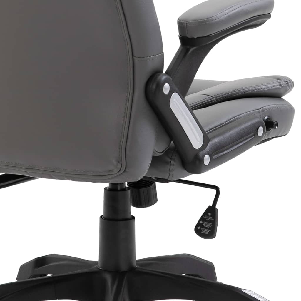vidaXL Scaun de birou, antracit, piele ecologică vidaXL Scaun de birou, antracit, piele ecologică