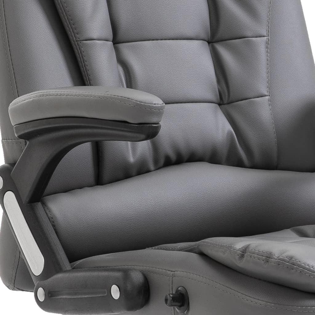 vidaXL Scaun de birou, antracit, piele ecologică vidaXL Scaun de birou, antracit, piele ecologică