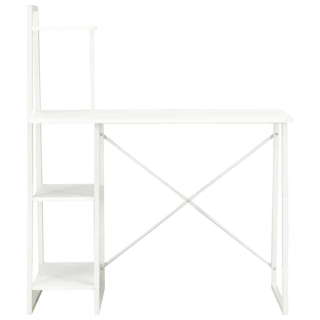 vidaXL Birou cu rafturi, alb, 102 x 50 x 117 cm vidaXL Birou cu rafturi, alb, 102 x 50 x 117 cm