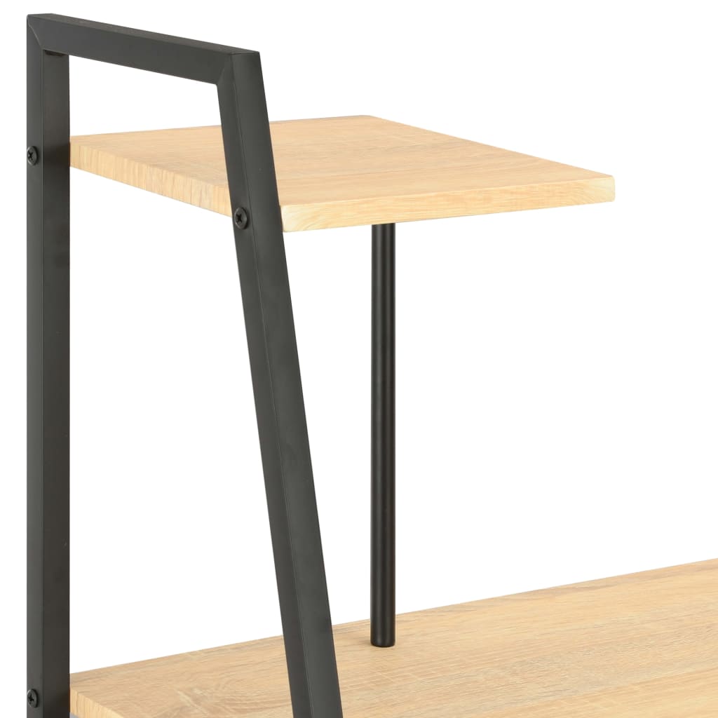 vidaXL Birou cu rafturi, negru și stejar, 102 x 50 x 117 cm vidaXL Birou cu rafturi, negru și stejar, 102 x 50 x 117 cm
