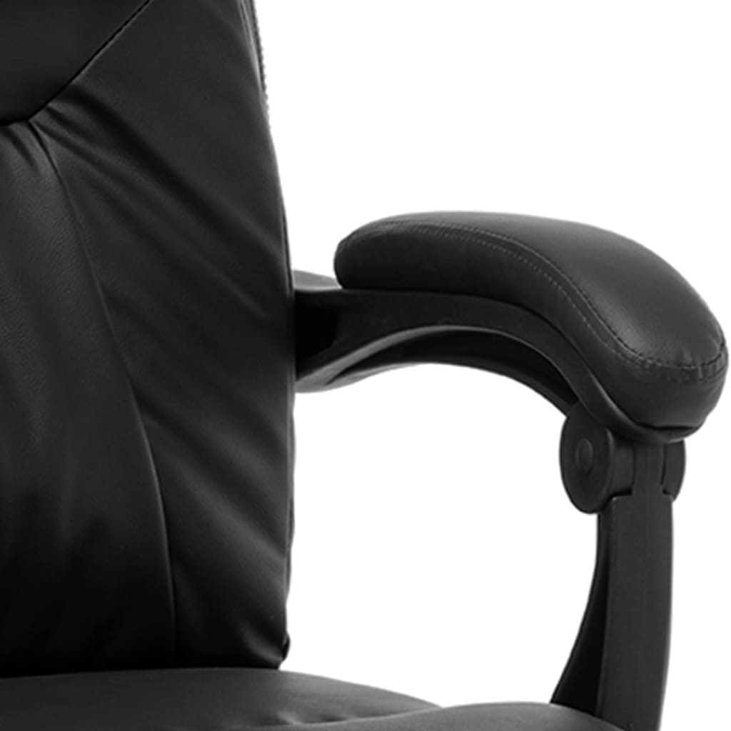 vidaXL Scaun de birou cu masaj, negru, piele ecologică vidaXL Scaun de birou cu masaj, negru, piele ecologică