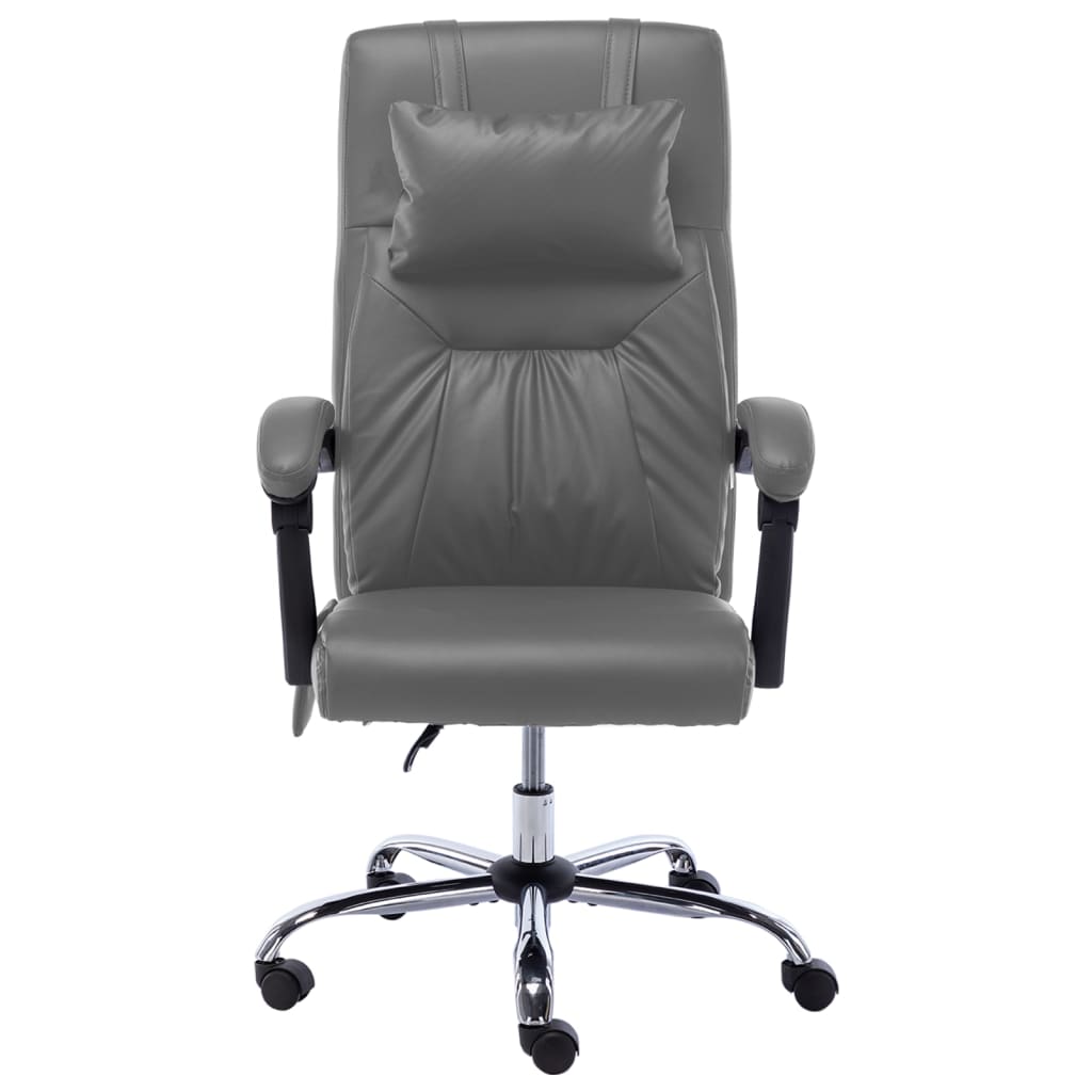 vidaXL Scaun de birou cu masaj, antracit, piele ecologică vidaXL Scaun de birou cu masaj, antracit, piele ecologică