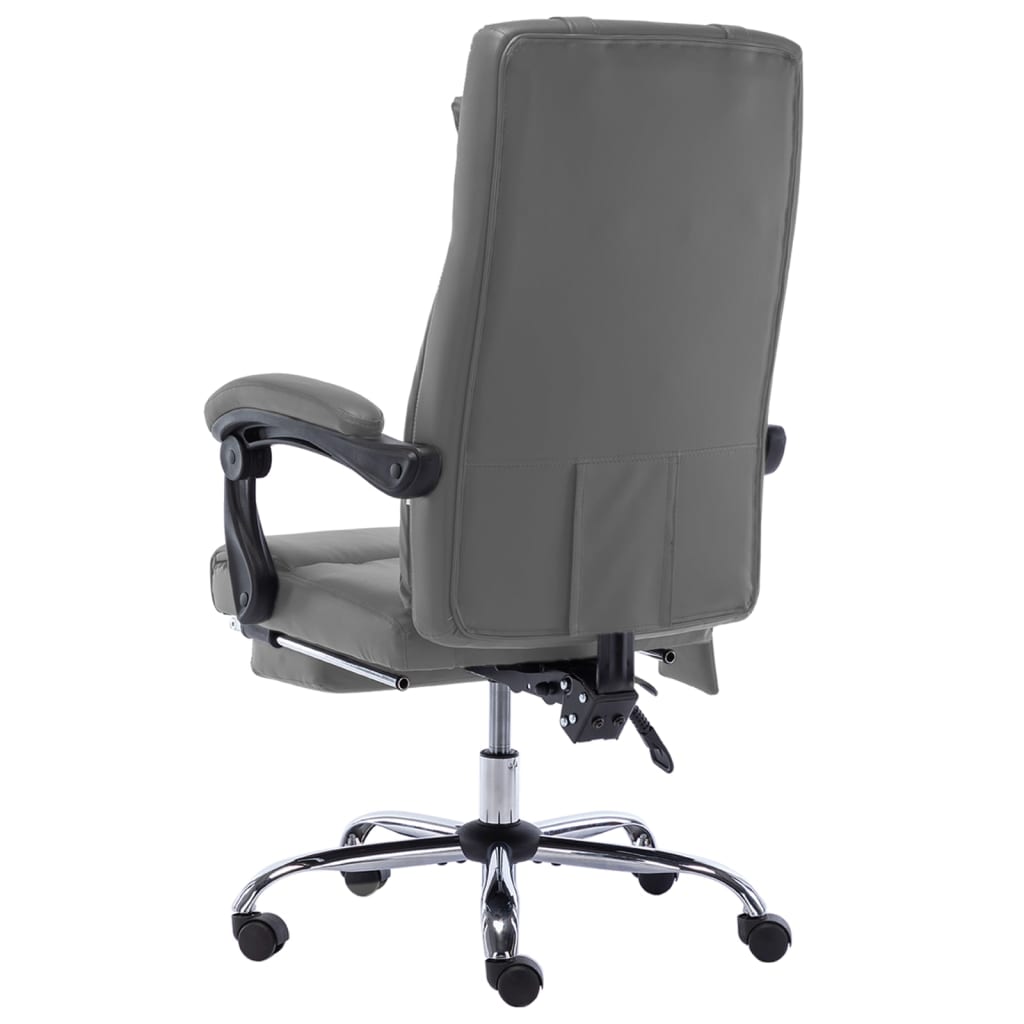 vidaXL Scaun de birou cu masaj, antracit, piele ecologică vidaXL Scaun de birou cu masaj, antracit, piele ecologică