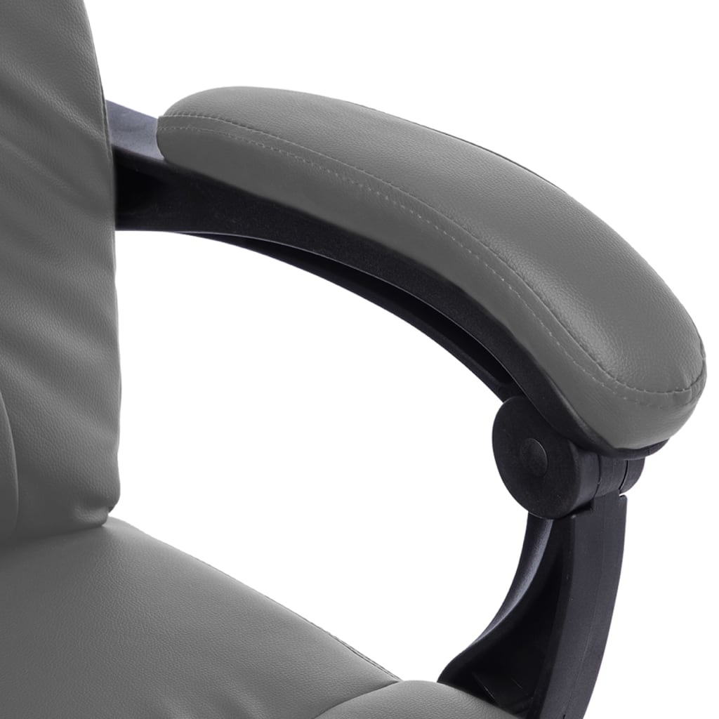 vidaXL Scaun de birou cu masaj, antracit, piele ecologică vidaXL Scaun de birou cu masaj, antracit, piele ecologică