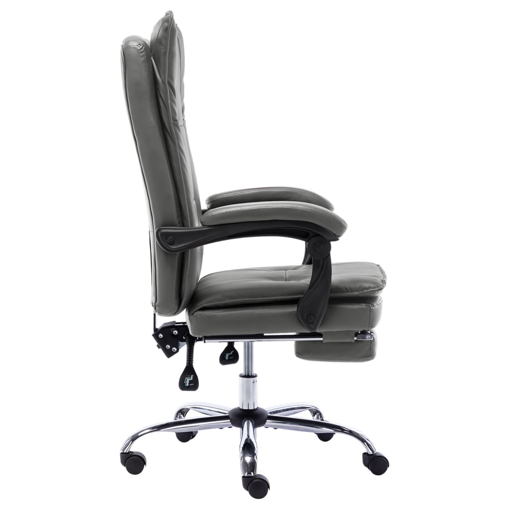 vidaXL Scaun de birou, antracit, piele ecologică vidaXL Scaun de birou, antracit, piele ecologică
