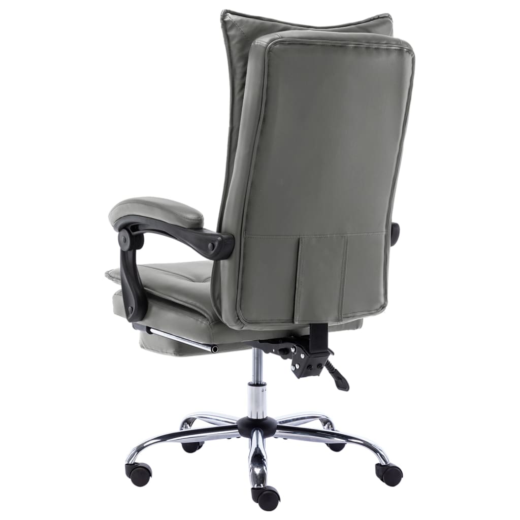 vidaXL Scaun de birou, antracit, piele ecologică vidaXL Scaun de birou, antracit, piele ecologică