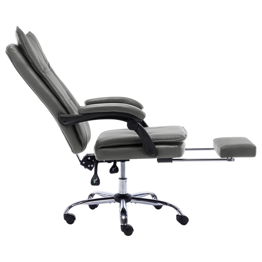 vidaXL Scaun de birou, antracit, piele ecologică vidaXL Scaun de birou, antracit, piele ecologică