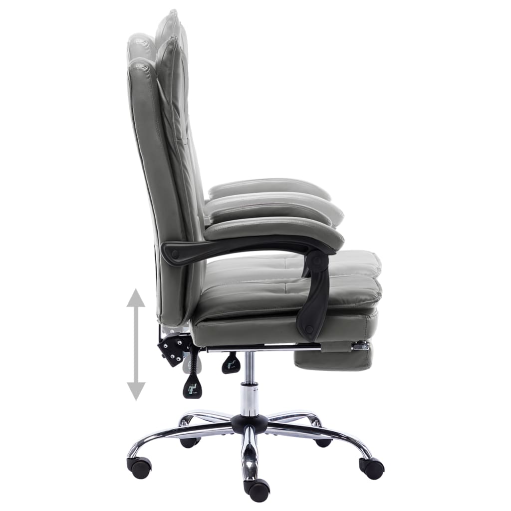 vidaXL Scaun de birou, antracit, piele ecologică vidaXL Scaun de birou, antracit, piele ecologică