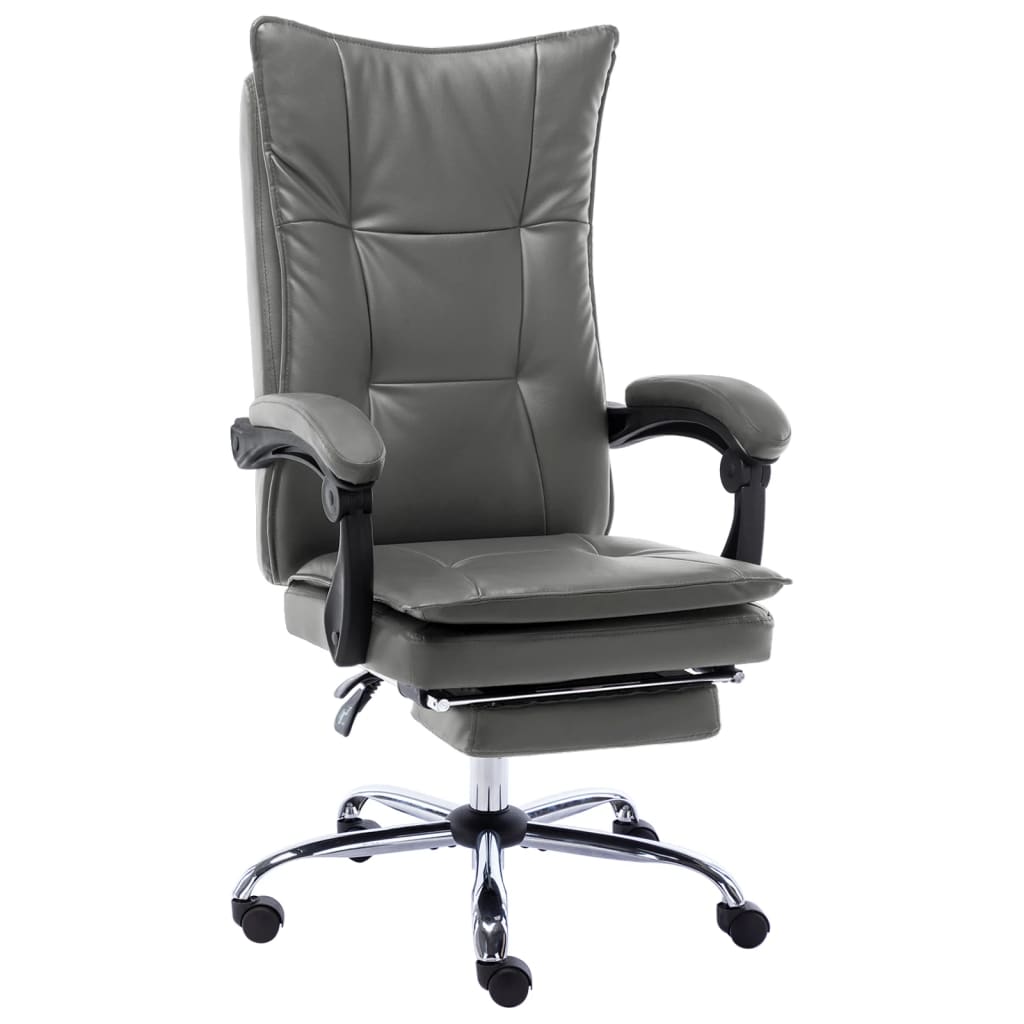 vidaXL Scaun de birou, antracit, piele ecologică vidaXL Scaun de birou, antracit, piele ecologică