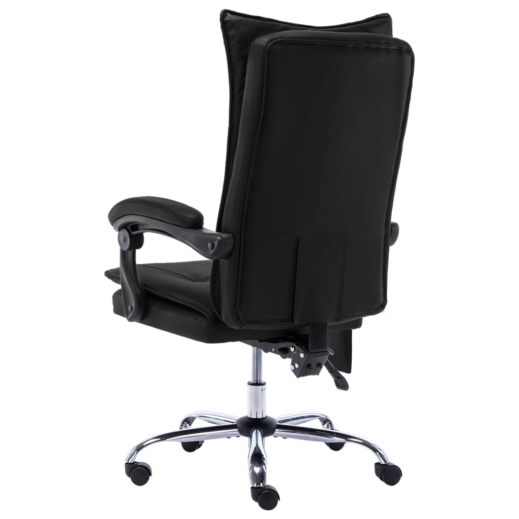 vidaXL Scaun de birou cu masaj, negru, piele ecologică vidaXL Scaun de birou cu masaj, negru, piele ecologică