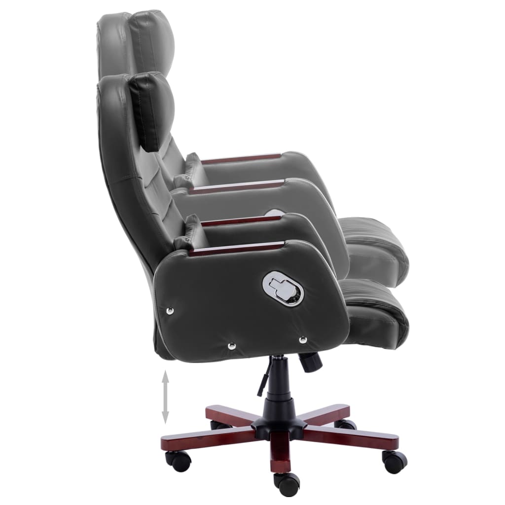 vidaXL Scaun de birou, negru, piele ecologică vidaXL Scaun de birou, negru, piele ecologică
