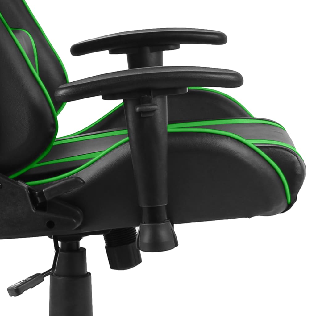 vidaXL Scaun de jocuri pivotant, verde, PVC