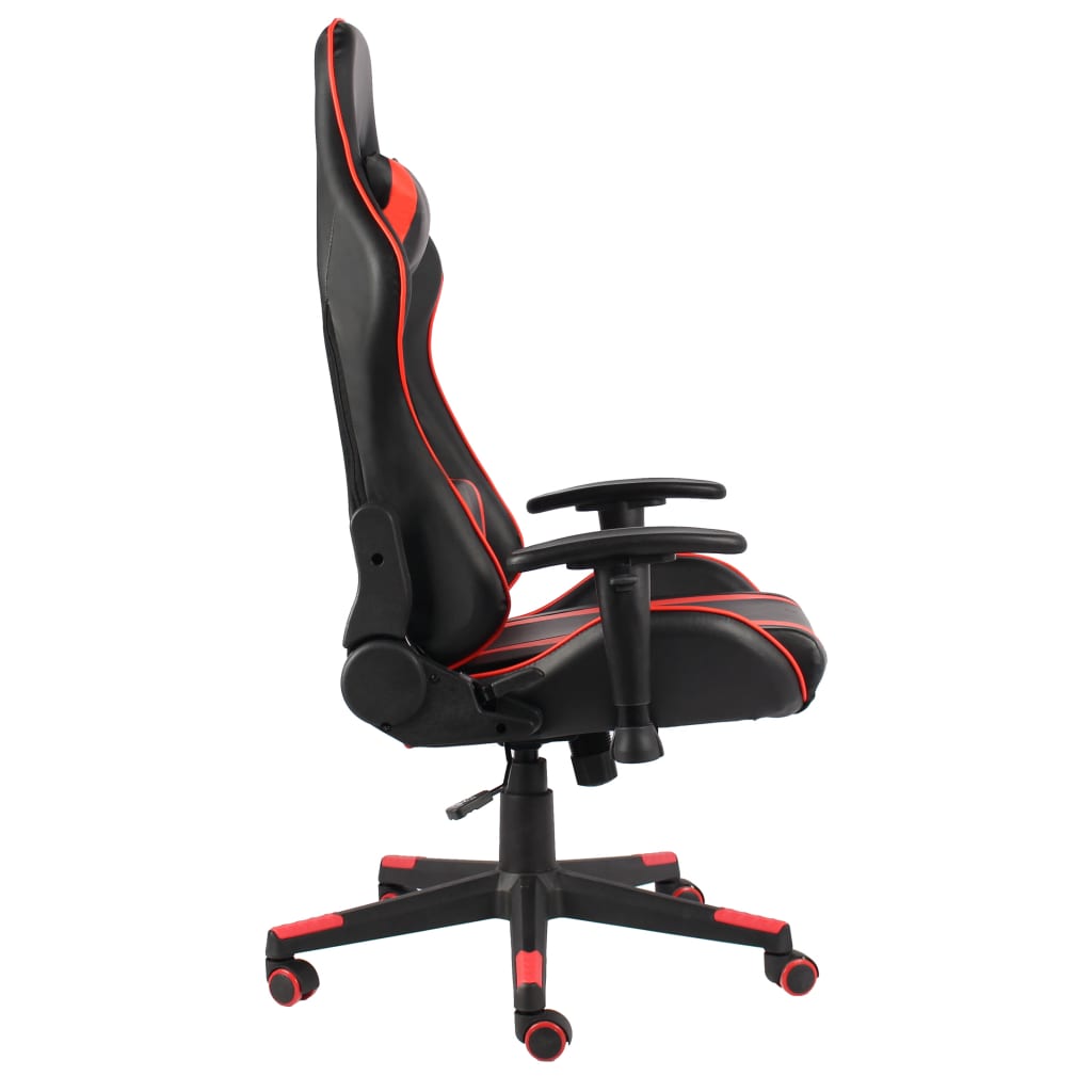 vidaXL Scaun de jocuri pivotant, roșu, PVC