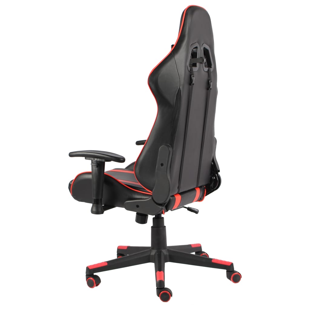 vidaXL Scaun de jocuri pivotant, roșu, PVC