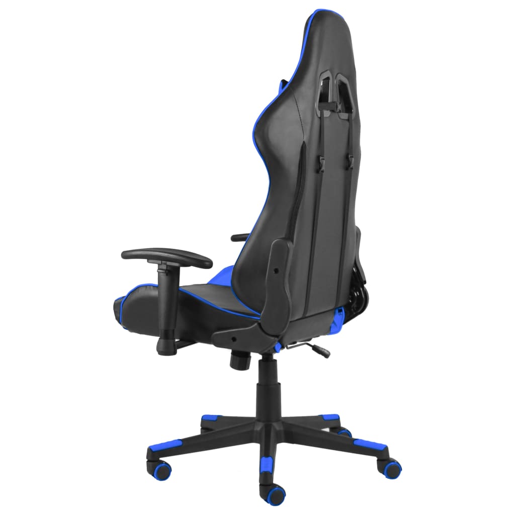 vidaXL Scaun de jocuri pivotant, albastru, PVC vidaXL Scaun de jocuri pivotant, albastru, PVC