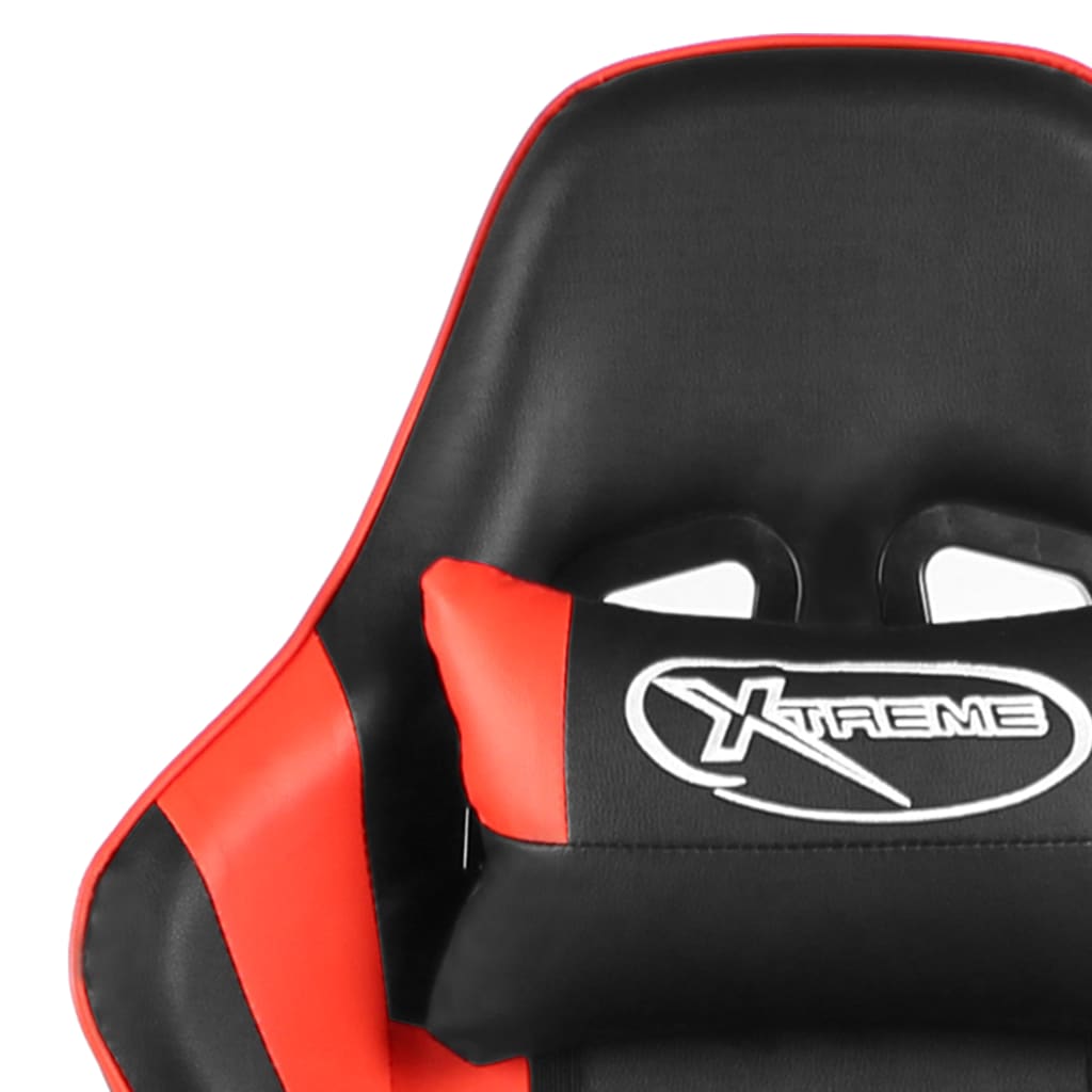 vidaXL Scaun de jocuri pivotant, roșu, PVC vidaXL Scaun de jocuri pivotant, roșu, PVC
