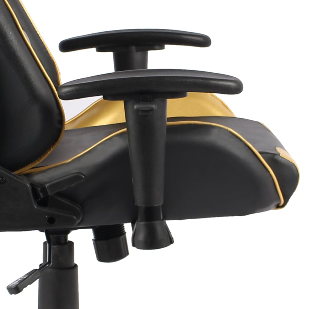 vidaXL Scaun de jocuri pivotant, auriu, PVC vidaXL Scaun de jocuri pivotant, auriu, PVC