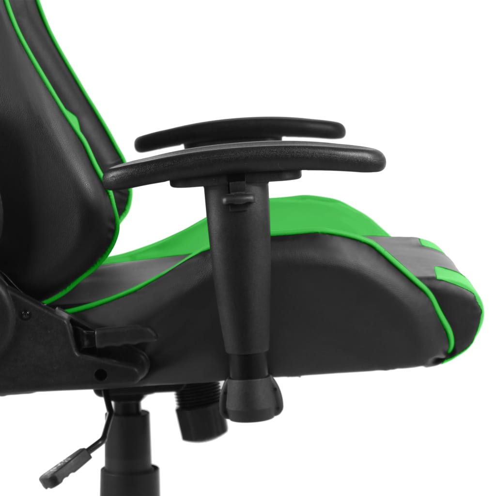 vidaXL Scaun de jocuri pivotant, verde, PVC vidaXL Scaun de jocuri pivotant, verde, PVC
