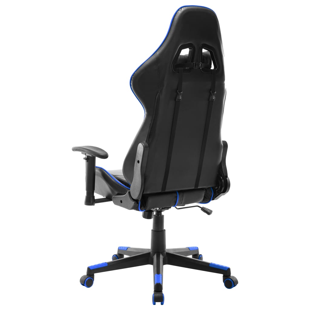vidaXL Scaun de jocuri, negru și albastru, piele artificială vidaXL Scaun de jocuri, negru și albastru, piele artificială