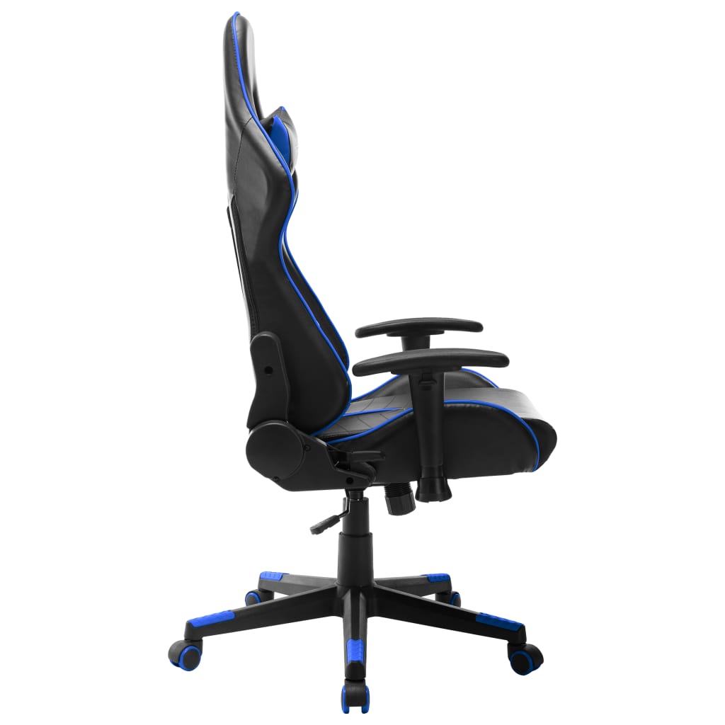 vidaXL Scaun de jocuri, negru și albastru, piele artificială vidaXL Scaun de jocuri, negru și albastru, piele artificială