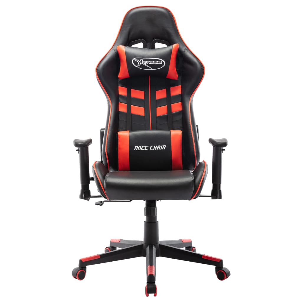 vidaXL Scaun de jocuri, negru și roșu, piele artificială vidaXL Scaun de jocuri, negru și roșu, piele artificială