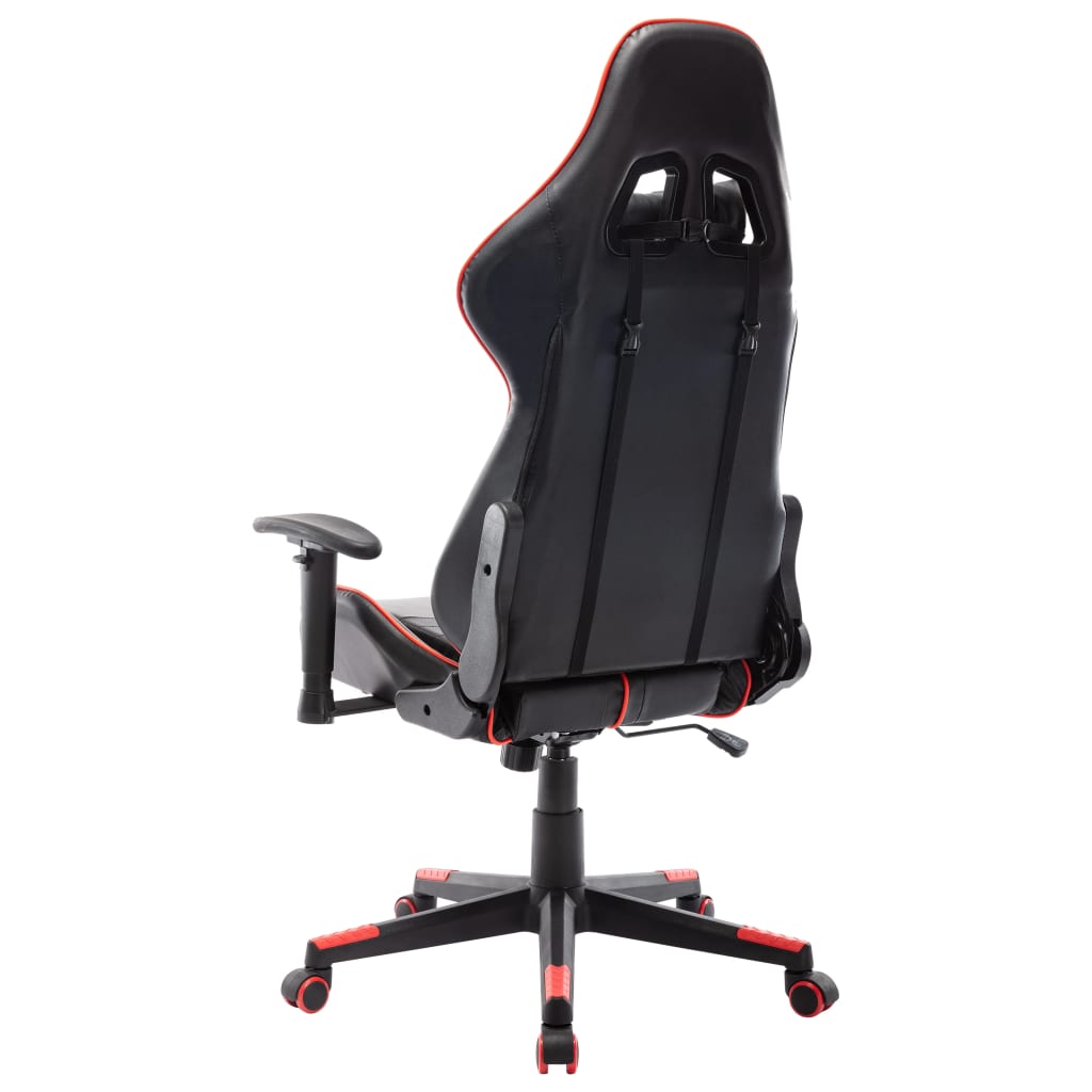 vidaXL Scaun de jocuri, negru și roșu, piele artificială vidaXL Scaun de jocuri, negru și roșu, piele artificială