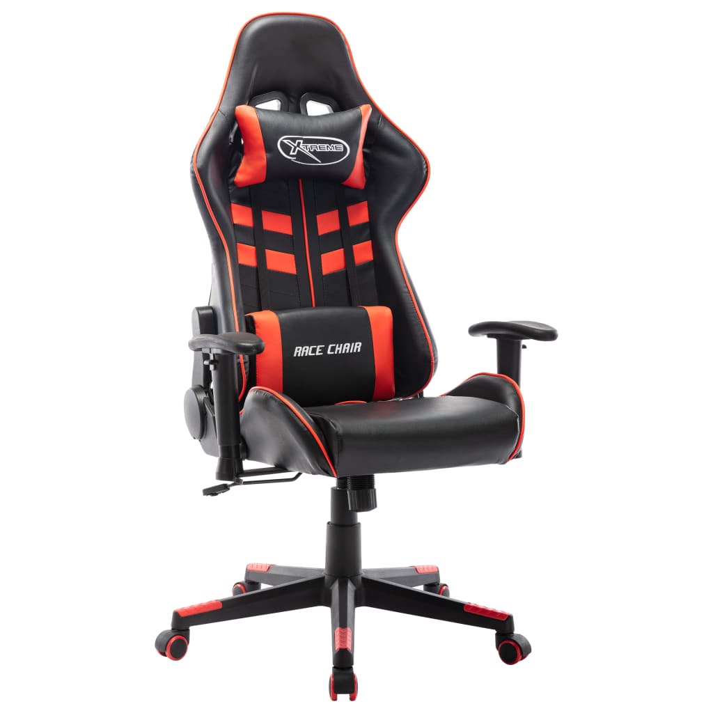 vidaXL Scaun de jocuri, negru și roșu, piele artificială vidaXL Scaun de jocuri, negru și roșu, piele artificială