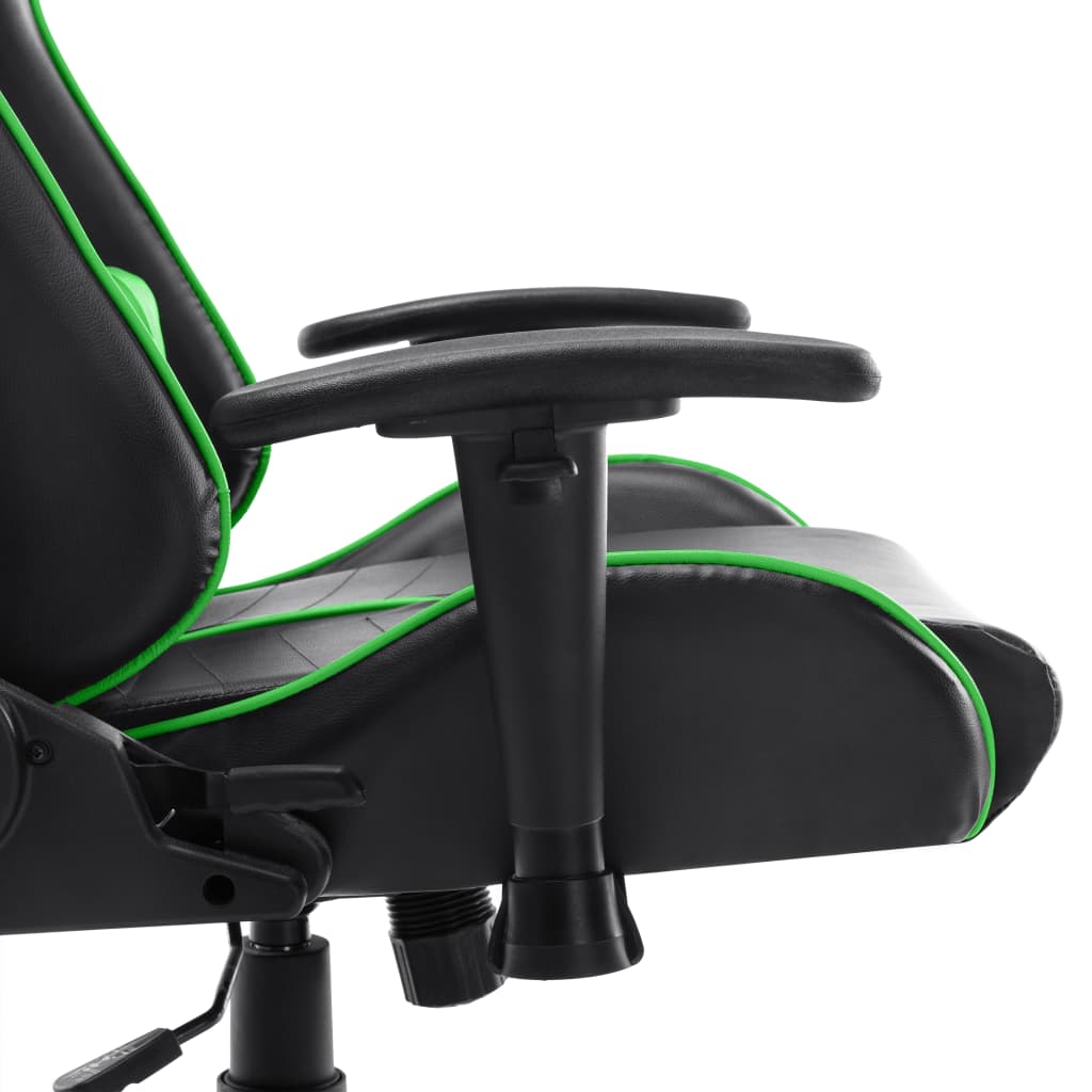 vidaXL Scaun de jocuri, negru și verde, piele artificială vidaXL Scaun de jocuri, negru și verde, piele artificială